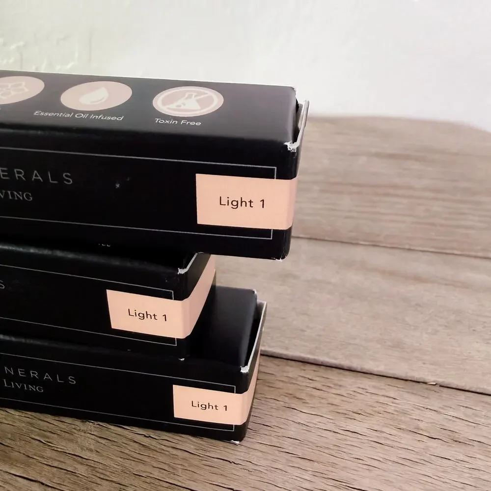 Savvy Minerals Young Living Clean Liquid Concealer Light 1 Makeup Lot of 3 NIB